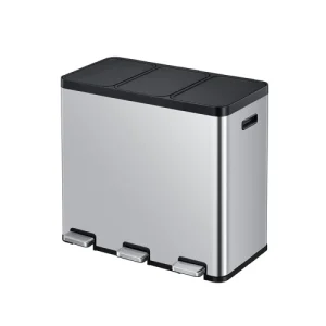 Essential 1 Recycler pedaalemmer 20+20+20 liter, EKO - mat rvs