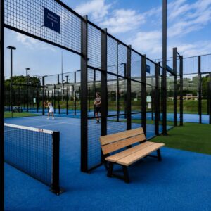 PadelFactory Wood&Steel bank met rugleuning