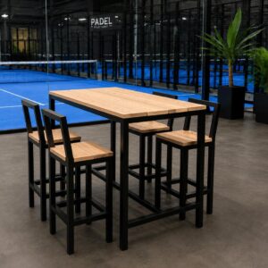 PadelFactory Wood&Steel Barstoel met leuning